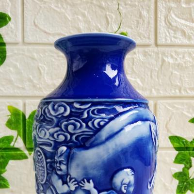 CẶP BÌNH ĐẮP NỔI NGŨ PHÚC TRƯỜNG THỌ